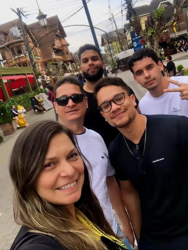 Viajantes do grupo em Campos do Jordão