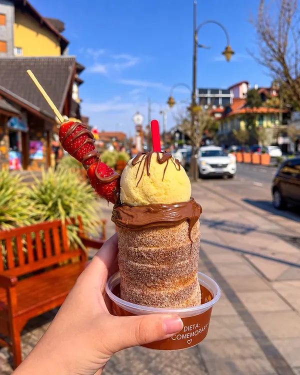 Doce durante um passeio em Campos do Jordão