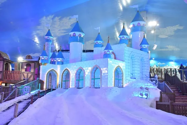 Castelo de neve no Snowland em Gramado